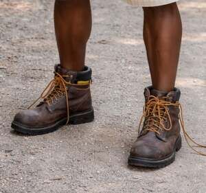 Caterpillar Second Shift Steel Toe Work Boots P89586 Dark Brown Size 7